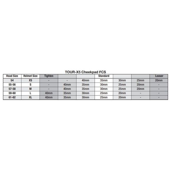 Arai Tour-X 5 cheek pads - BlackRef: AI0620