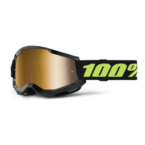 100% STRATA 2 Solar Eclipse cross goggle - Mirror True Gold 2025 - Black / YellowRef: CE1373 / 50028-00022