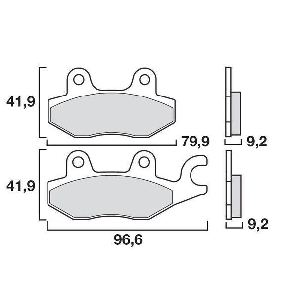 Plaquettes de freins Brembo Organique avantRef : 07HO4008