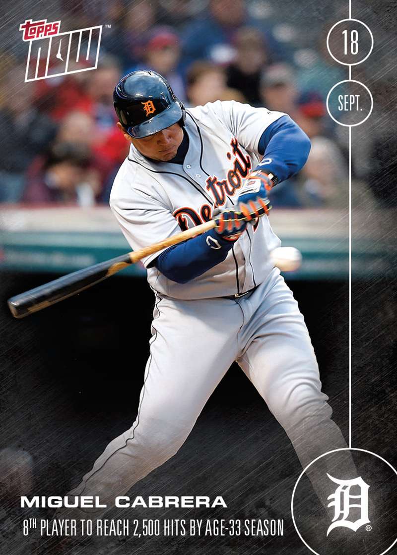 Miguel Cabrera - 9/18/16 TOPPS NOW® Card 472 - Print Run: 462