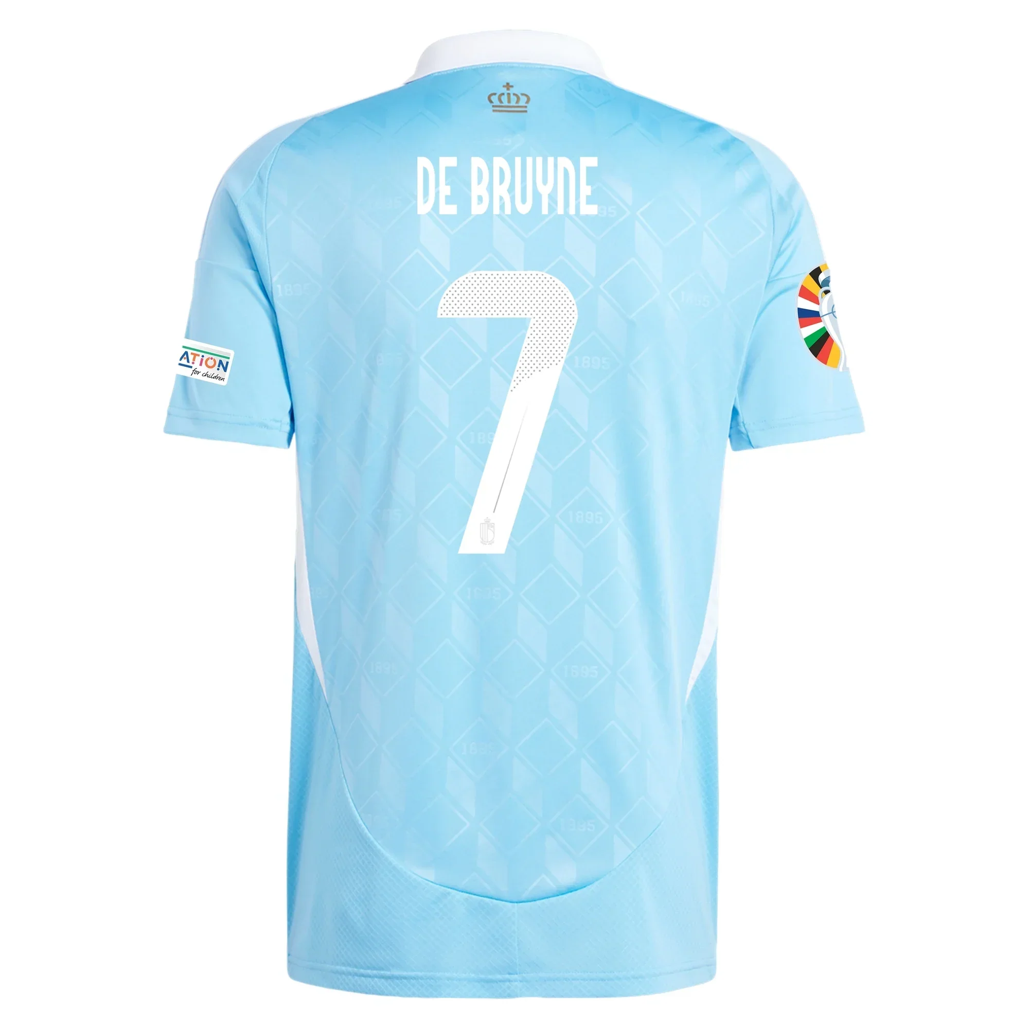 Belgium Kevin De Bruyne Away Jersey w/ Euro 2024 Patches 24/25 (Semi Blue Burst)