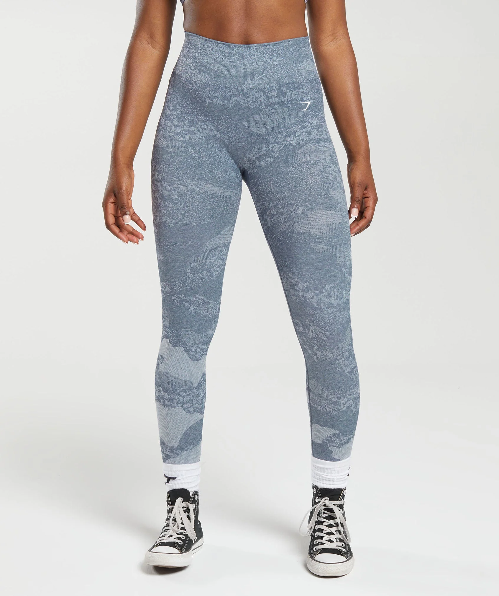 Adapt Camo Seamless Leggings Lava | River Stone Grey/Evening Blue