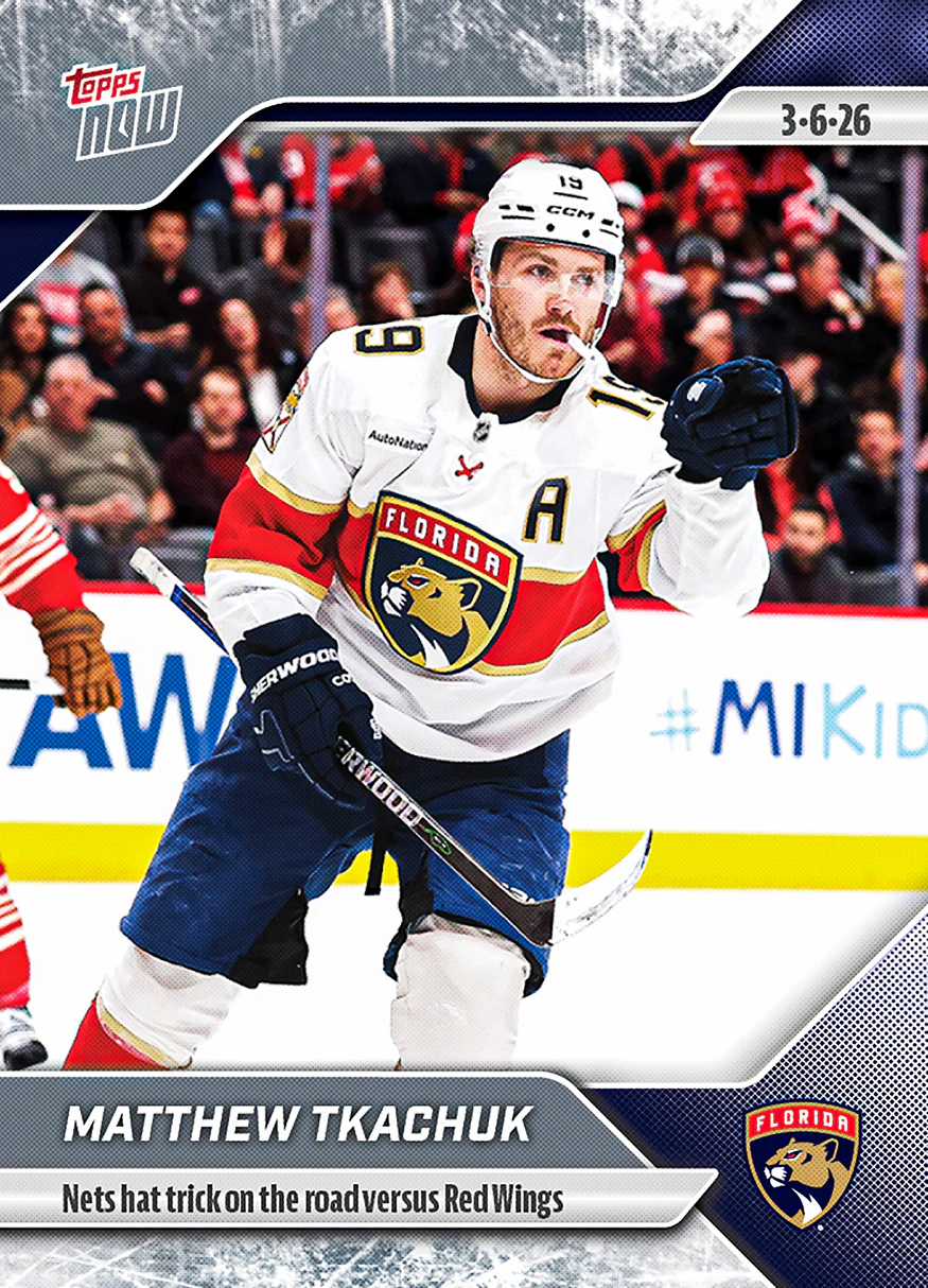 Matthew Tkachuk - 2025-26 NHL Topps NOW® - Sticker # 115 Pack - PR: 185