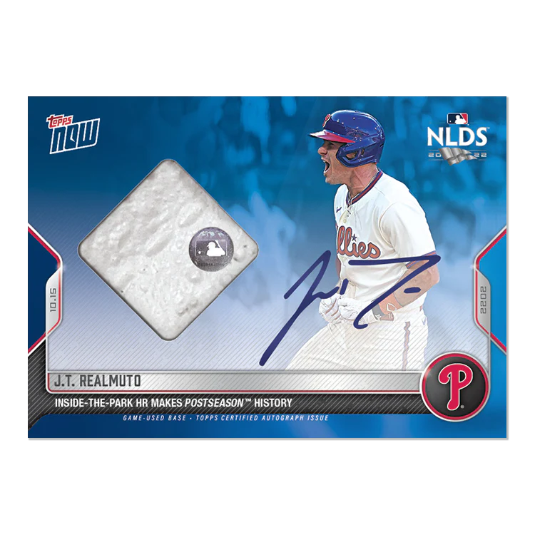 On-Card Auto-Relic # to 49 - J.T. Realmuto - 2022 MLB TOPPS NOW® Card 1079B
