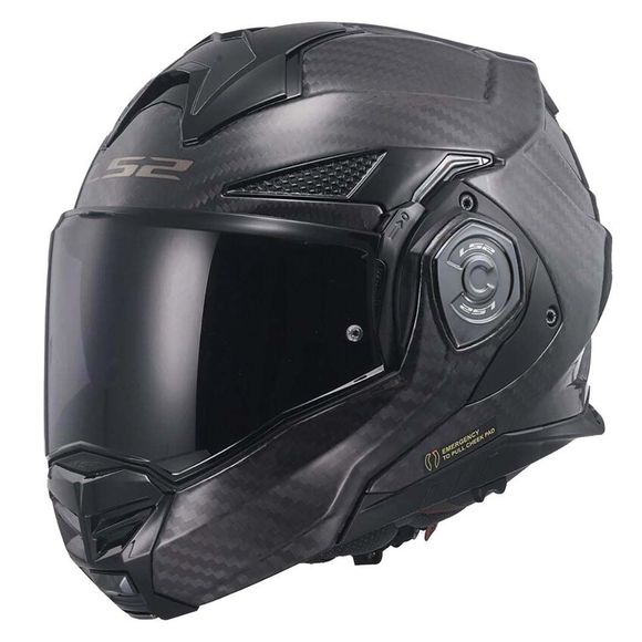 LS2 FF901 ADVANT X CARBON Modular Helmet - SOLID - BlackRef: LS0806