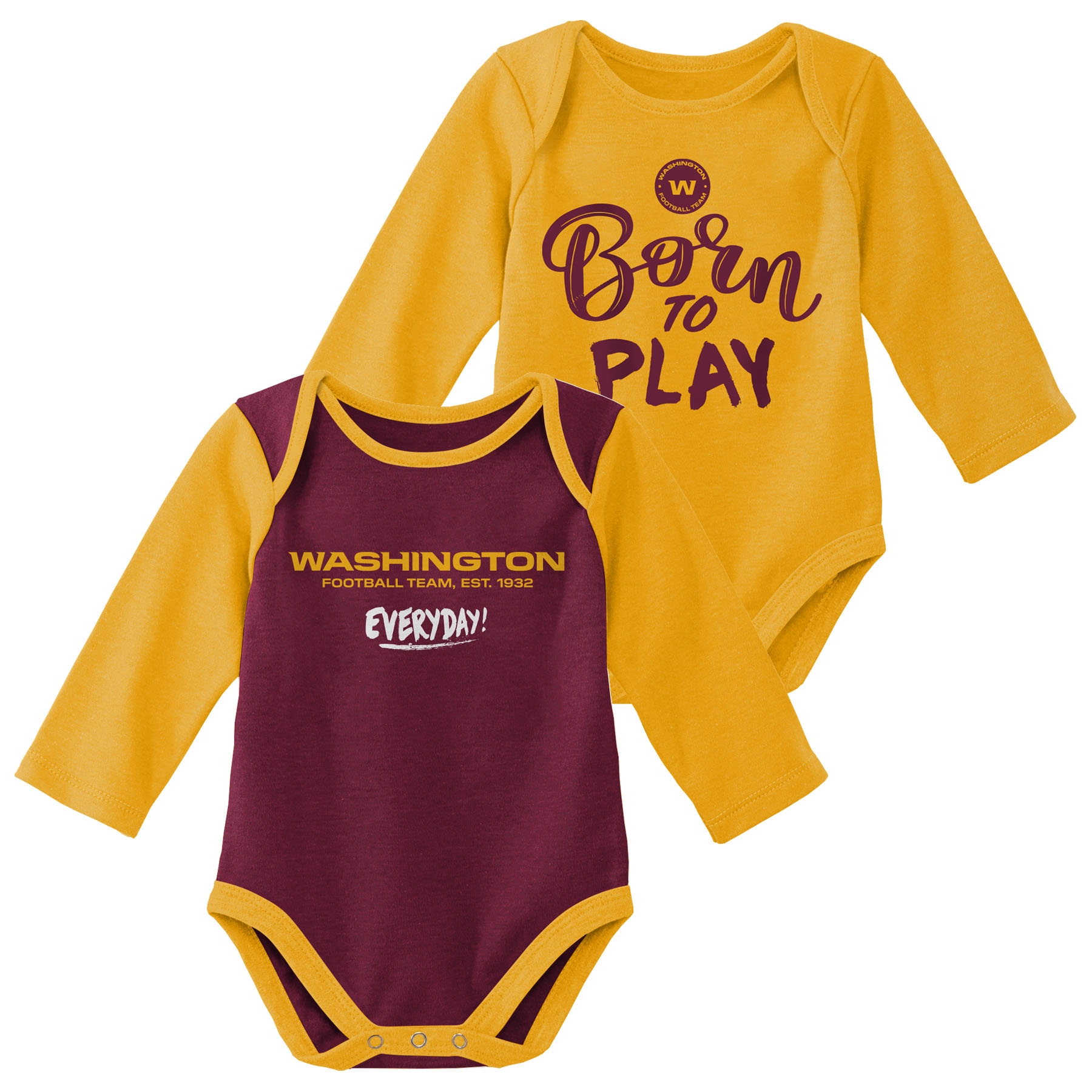 Washington Football Team Born to Play NFL Baby Bodysuit Set (2-Piece)