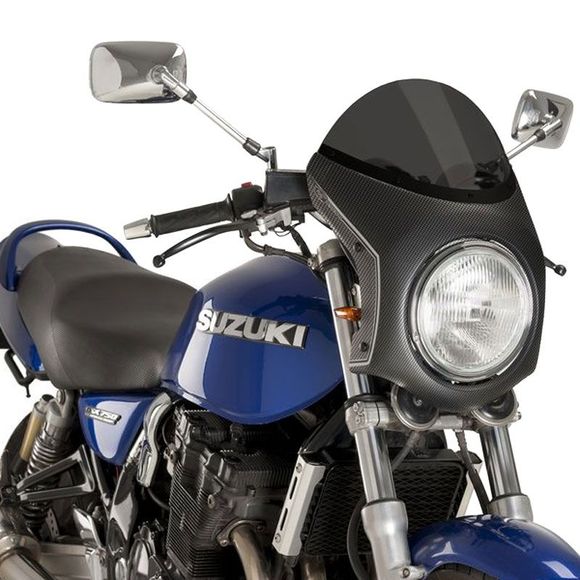 Puig retro-semi fairing carbon screen diameter 195 mm universal - grayBENELLI 400 IMPERIAL 400 - 2018 - 2025Ref: 9515