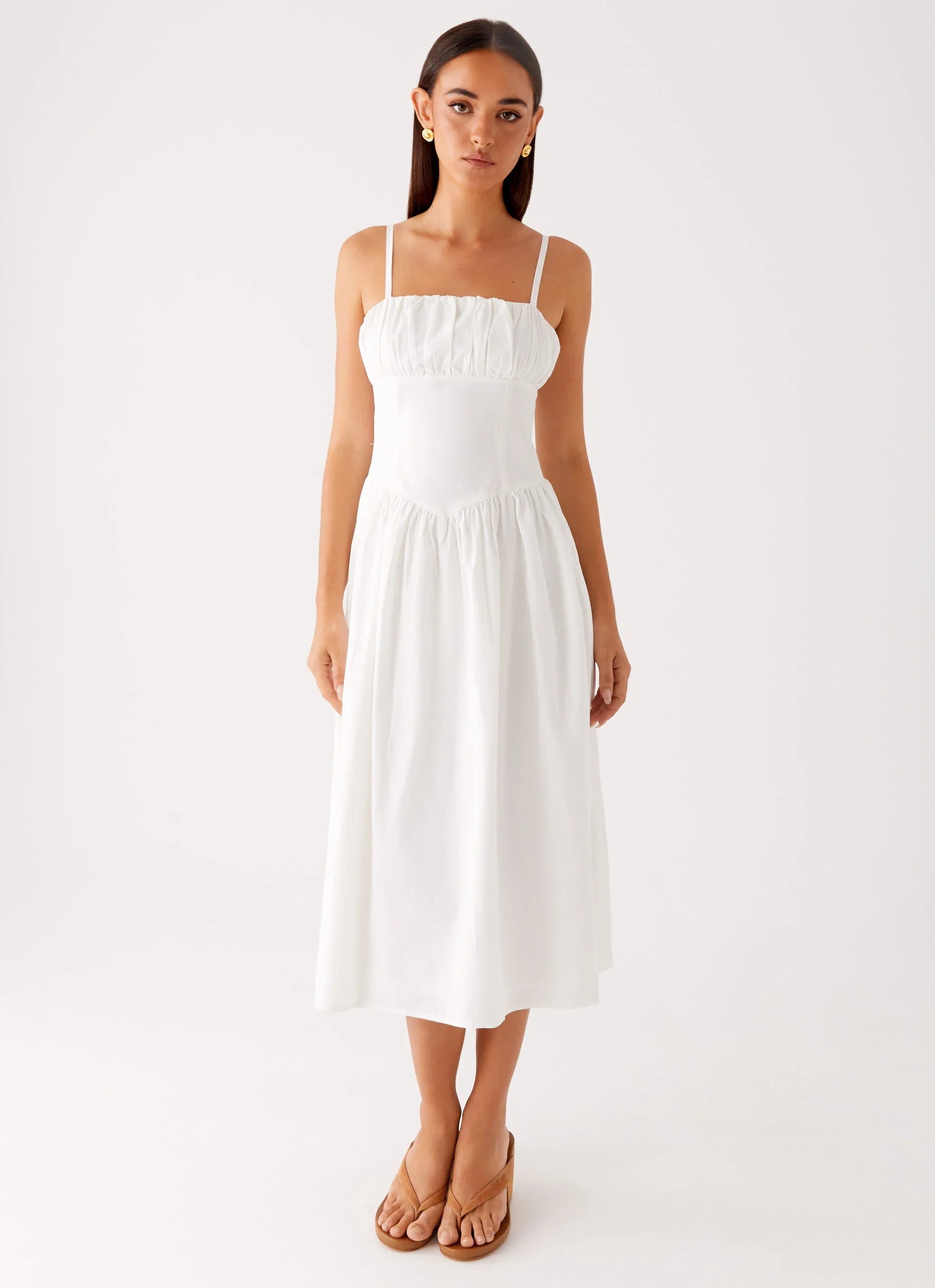Phillipa Midi Dress - White