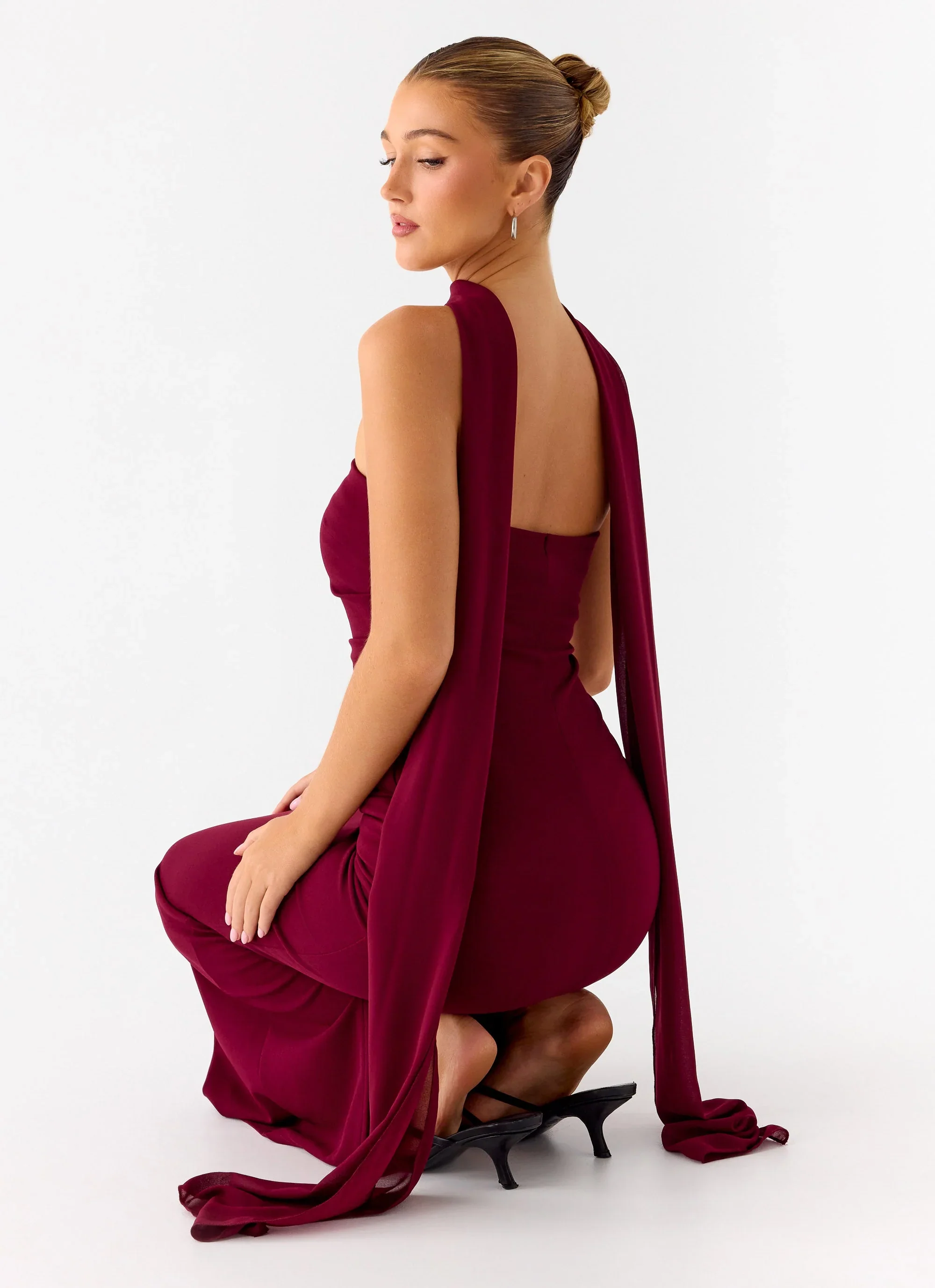 Libra Maxi Dress - Dark Cherry