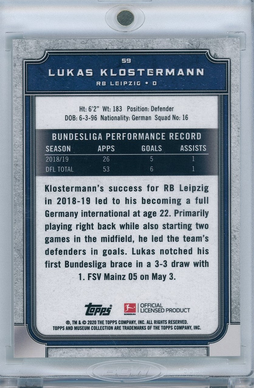 2020 Topps Soccer Museum #59 Lukas Klosterman 1/1