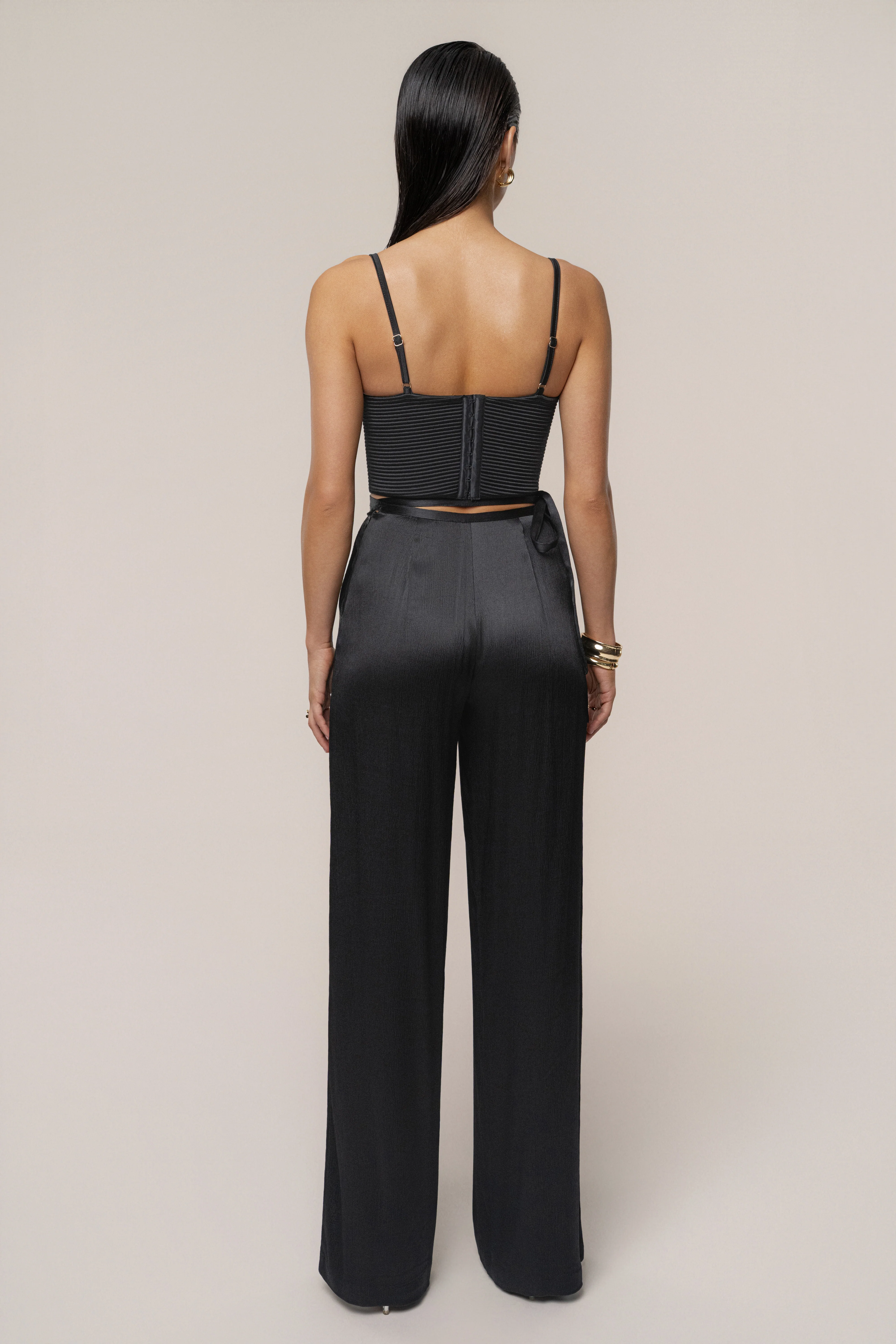 Black Thalia Textured Bustier