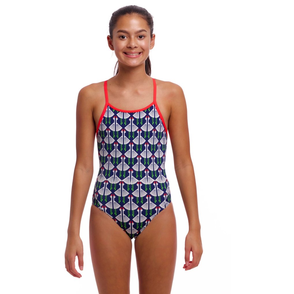 Funkita Diamond Back Eco One Piece Swimsuit Girls - Sitting Duck