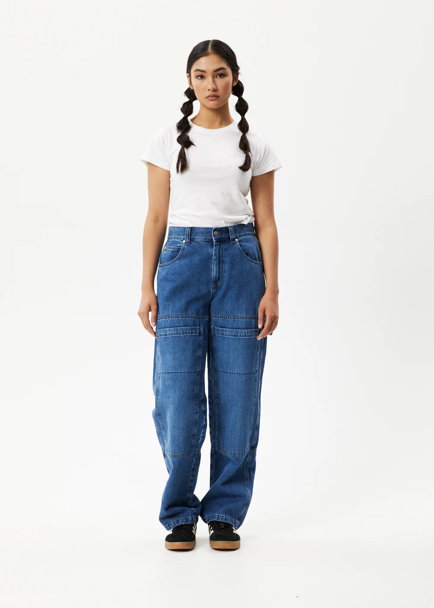 AFENDS Womens Moss - Denim Workwear Jean - Authentic Blue