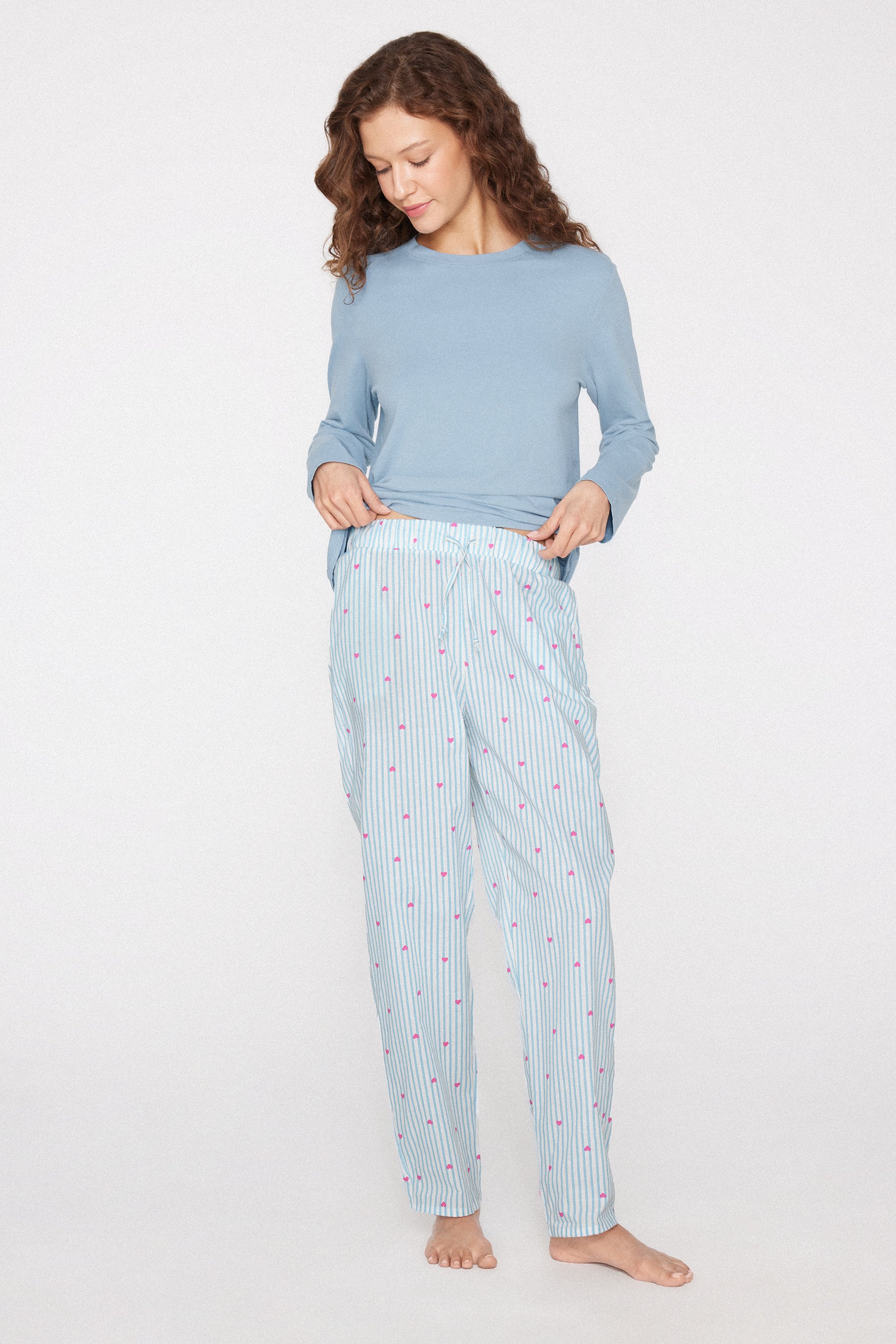 Cotton Canvas Drawstring Trousers