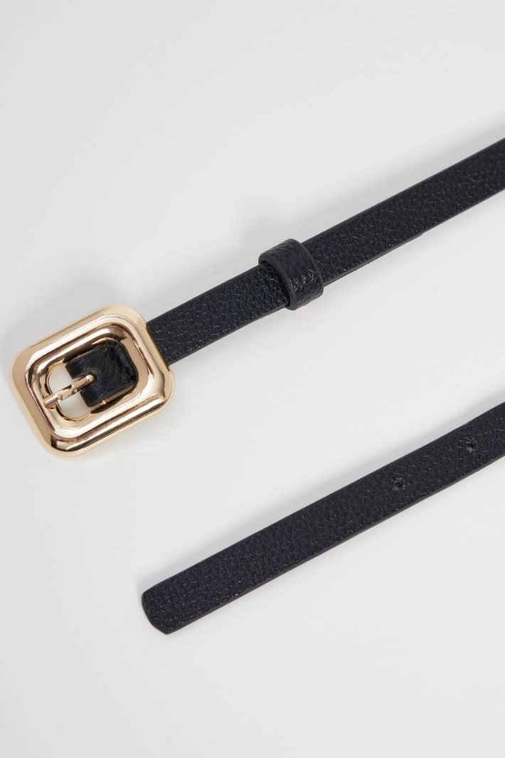 Thin coated belt - BLACK