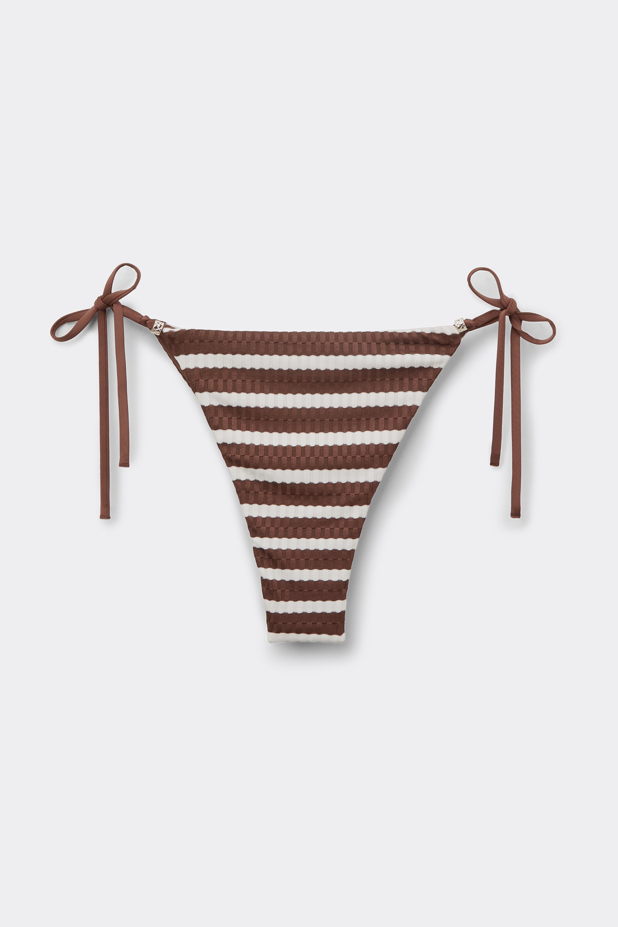 Desert Stripes Brazilian Bikini Bottoms with Ties
