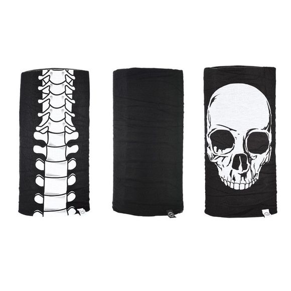COMFY SKELETON Oxford Neck Warmer 3-PACK - Black / WhiteRef: od0409 / nw105