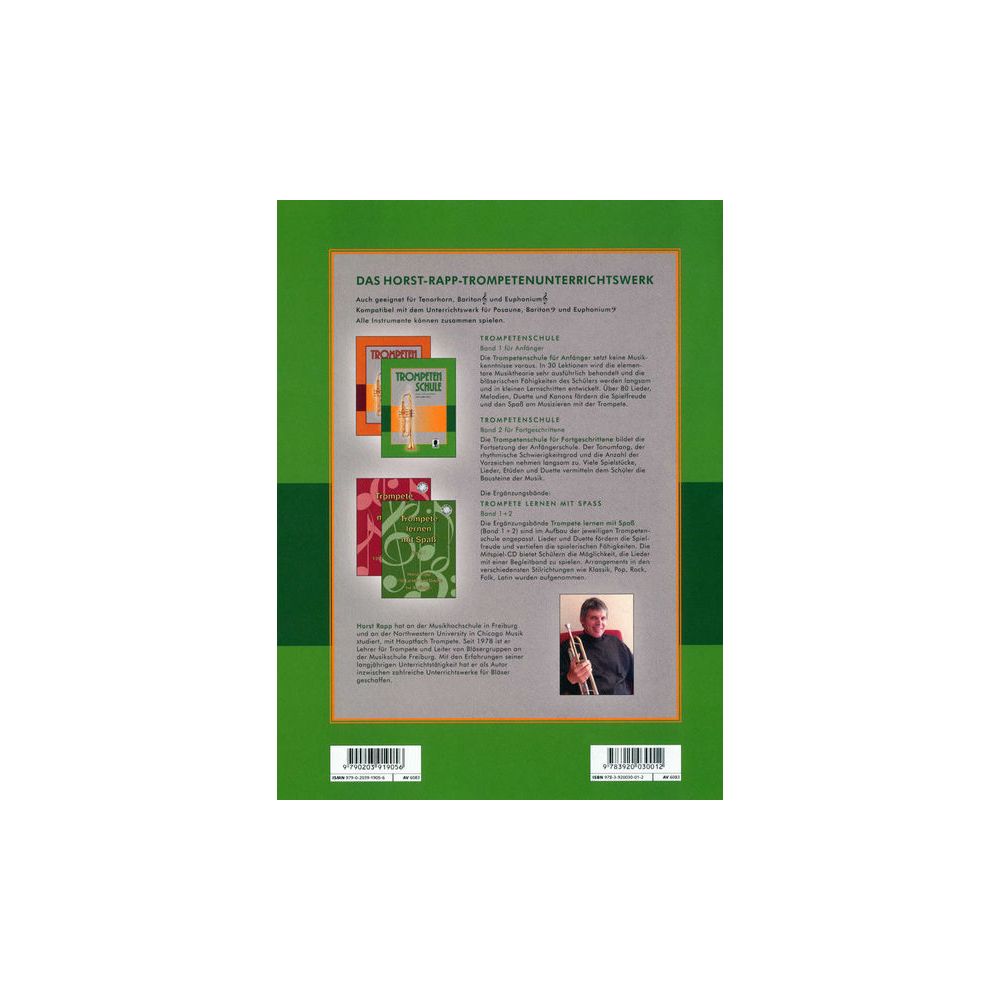 Horst Rapp Verlag Trompetenschule 1 für Anfänger – Thomann Ireland