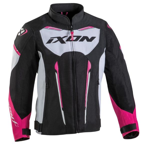 Blouson Moto Ixon STRIKER AIR KID LADY - Noir / BlancRef : IX1594