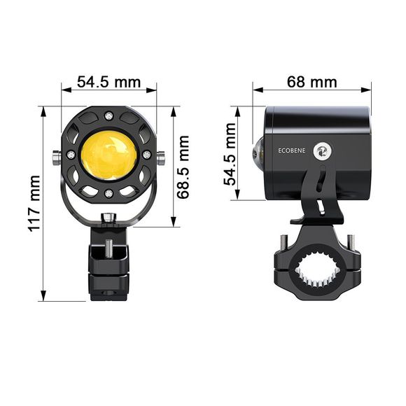 Sifam Additional Lights 2x25w long-range with wireless control Universal - BlackRef: Sf0035 / Pla8000