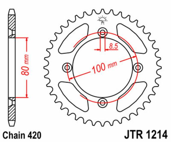Couronne JT. acier standard 1214 - 420Ref : JTC00030A / 1074886004