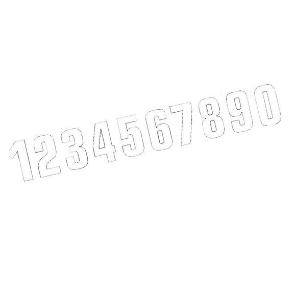 Blackbird Numbers 0 to 9 130x70mm white Universal - WhiteRef: 1062901
