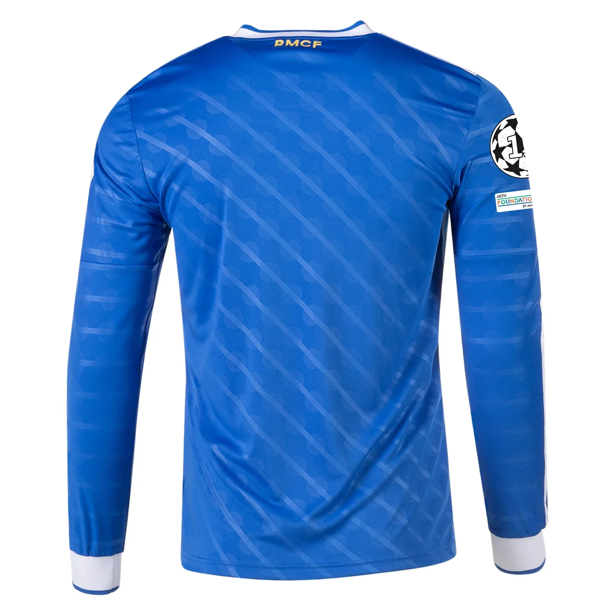 Men's Real Madrid Long Sleeve Third Jersey w/ Champions League Patches 25/26 (Blue/White)