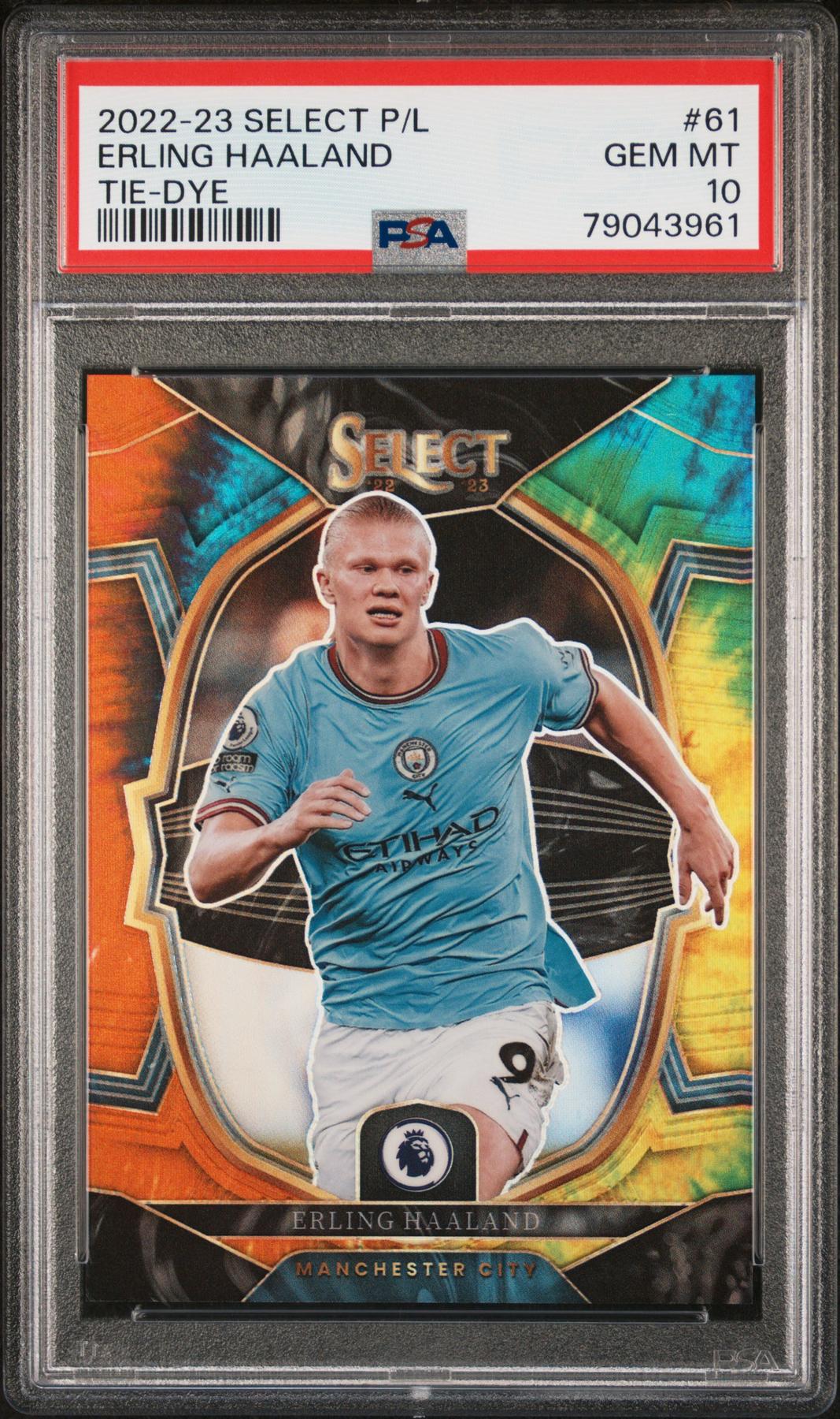 2022-23 PANINI SELECT PREMIER LEAGUE 61 ERLING HAALAND TIE-DYE PSA 10 79043961