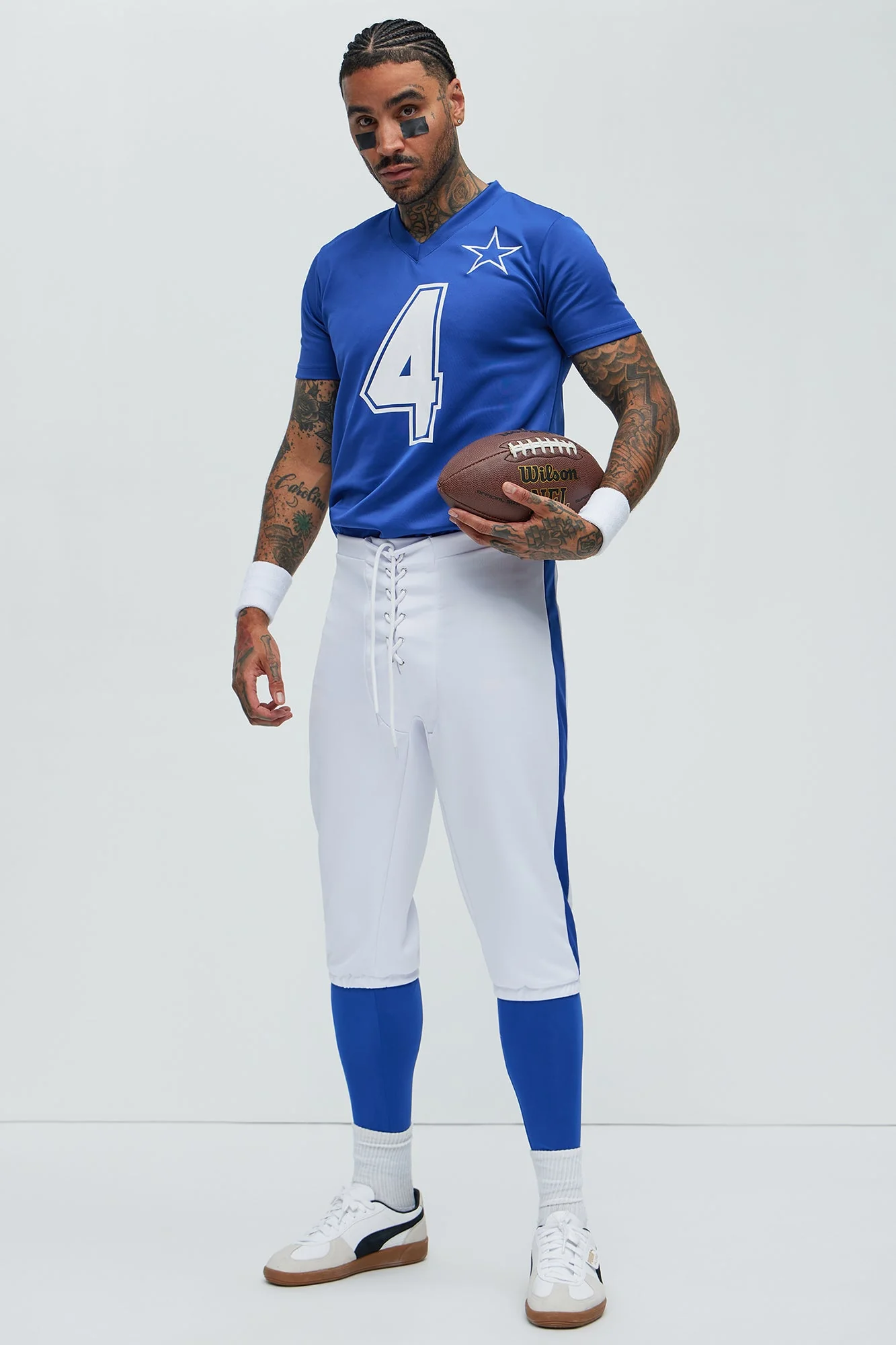 Star Football Player Costume - Blue