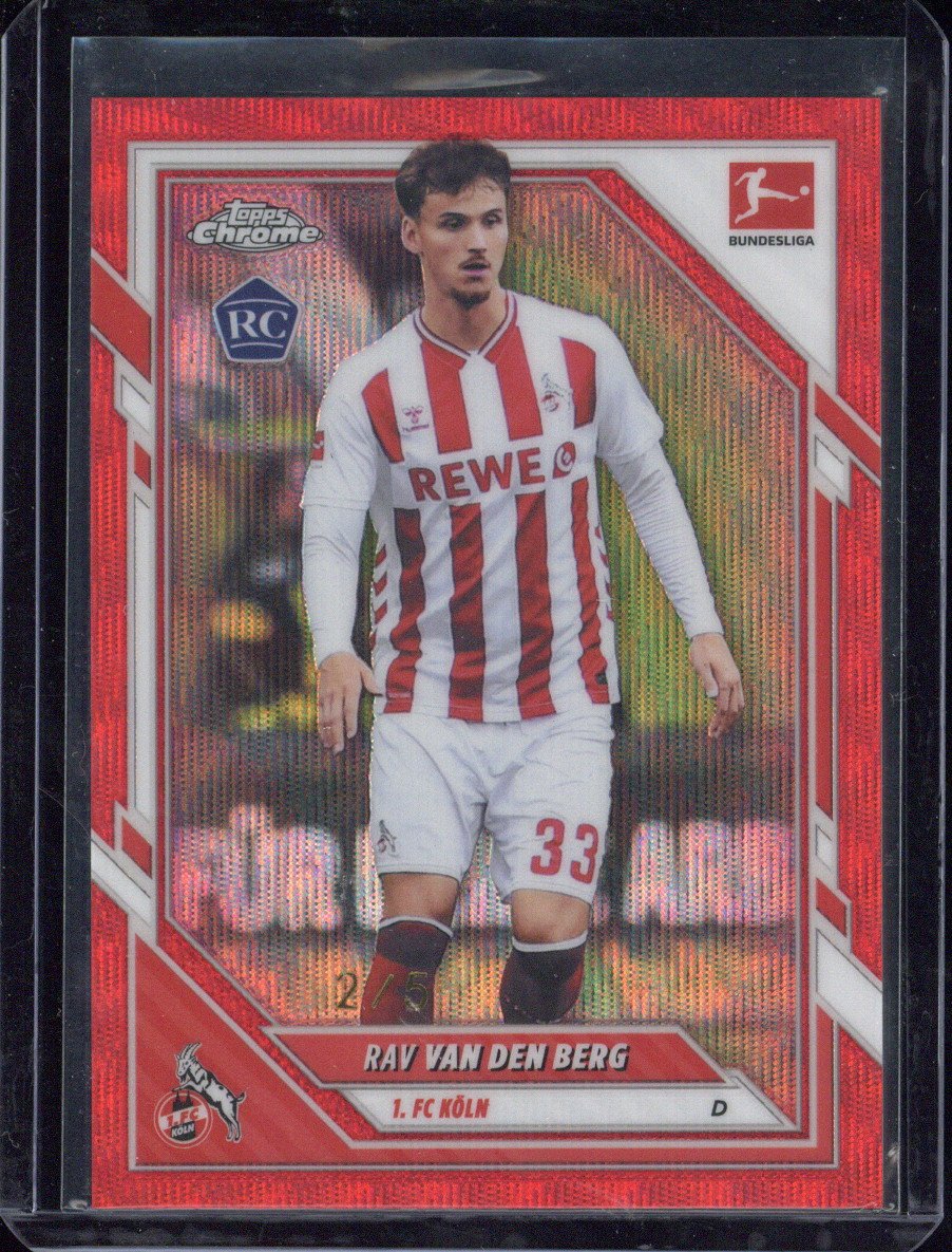 2025-26 Topps Chrome Rav van den Berg RC /5 #52