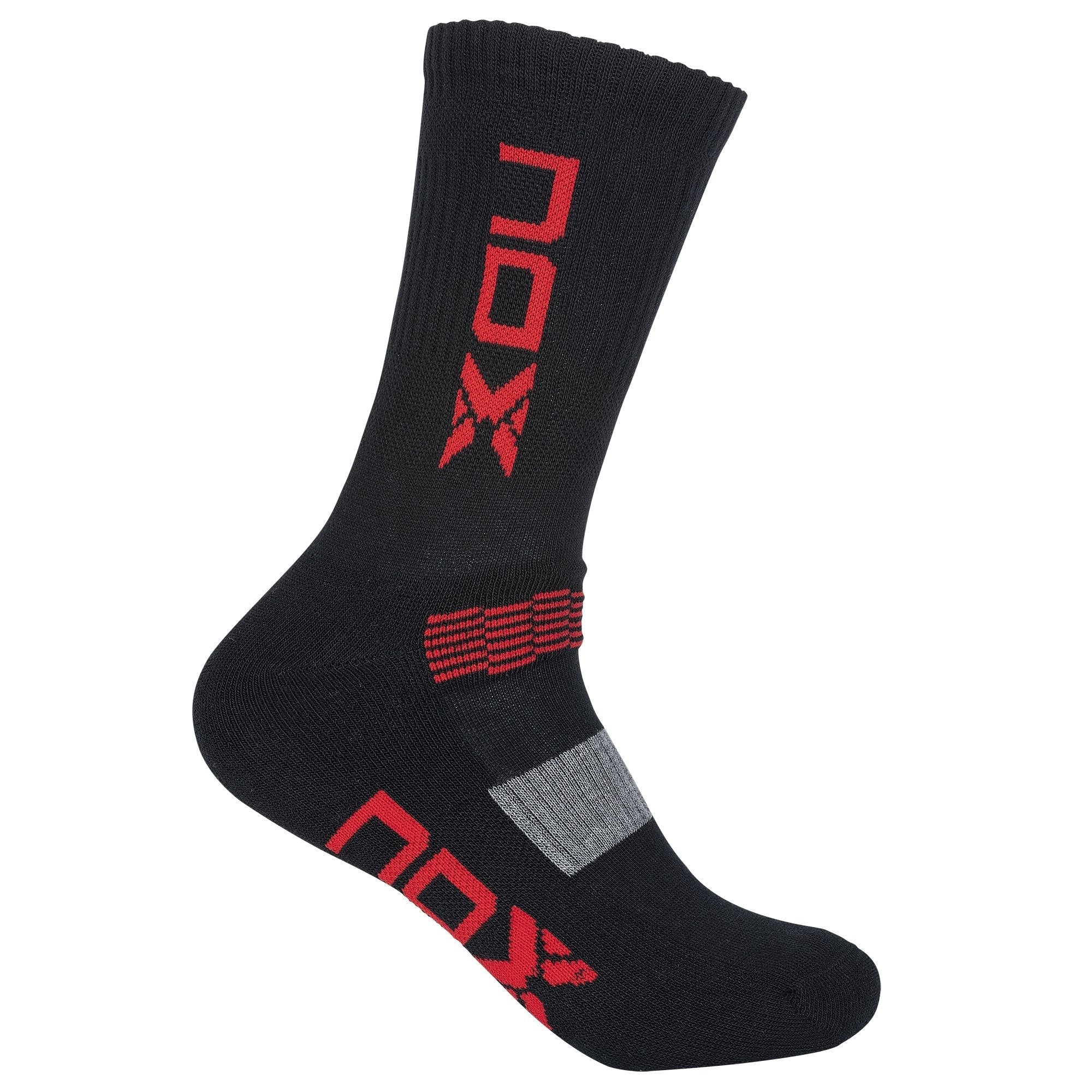 Bag of 6 pairs - Pack of technical crew socks in black/red
