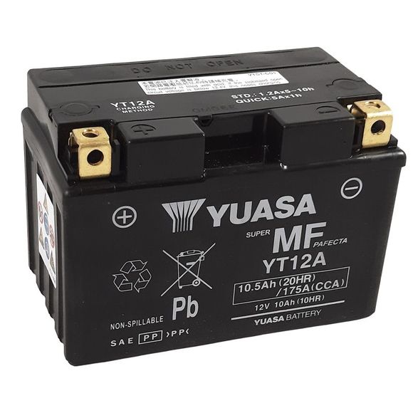 Batterie Yuasa YT12A -Y- FERME TYPE ACIDE SANS ENTRETIENRef : YT12A -Y-