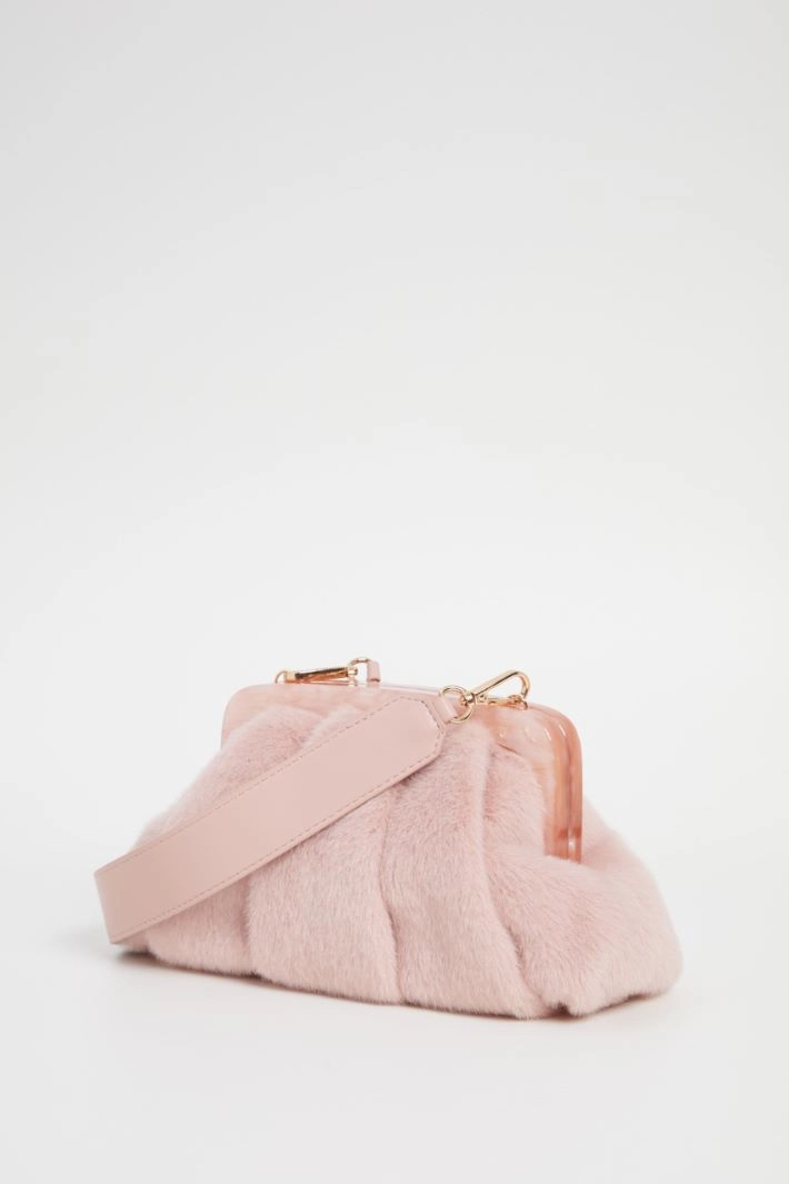 Plush-effect bag - PINK
