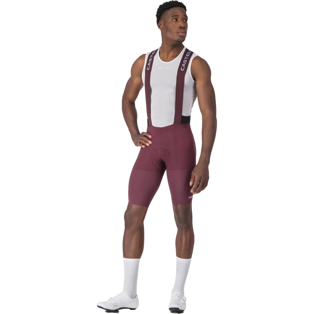 Castelli Premio Evo Bibshorts Men - deep bordeaux/winter sky 625