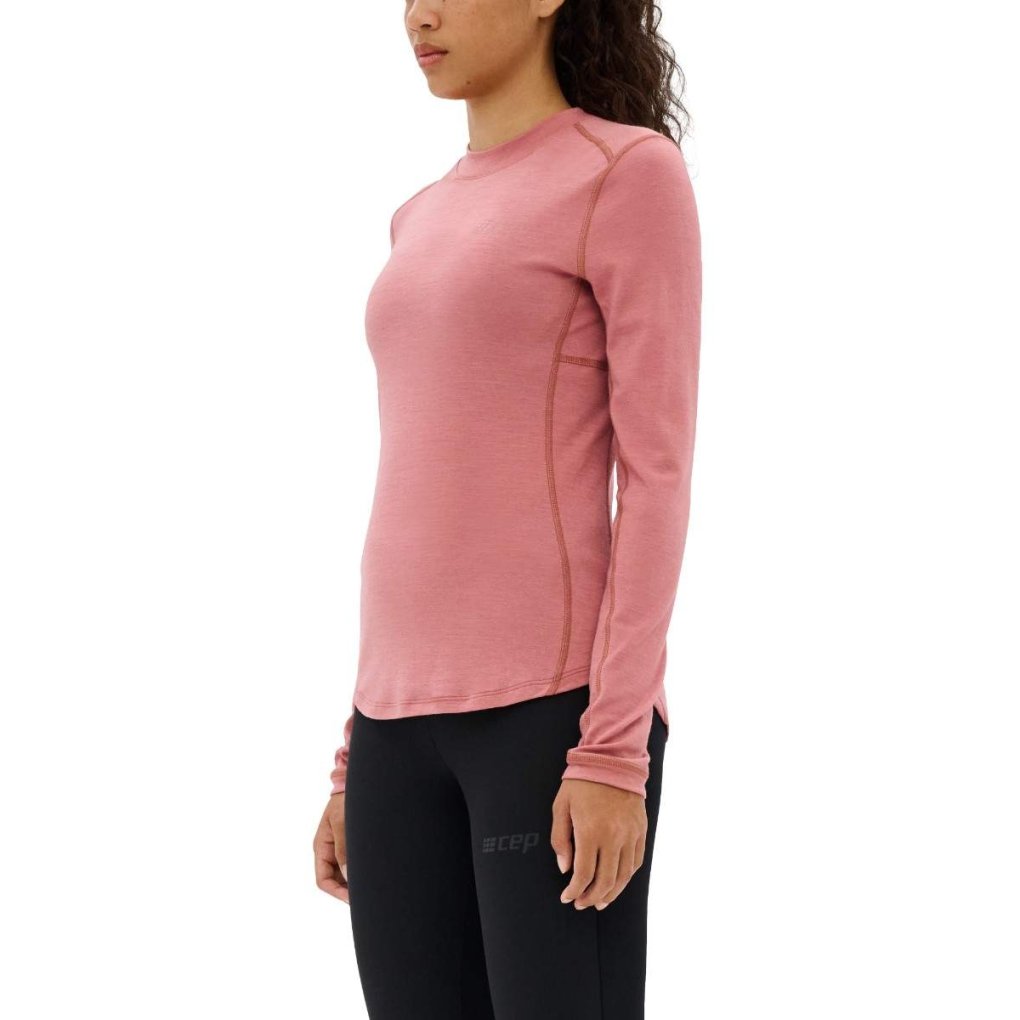 CEP Cold Weather Merino Longsleeve Shirt Women - rose/aubergine
