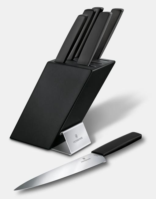 Modern Knife Block, 6 Pieces, 22 cm