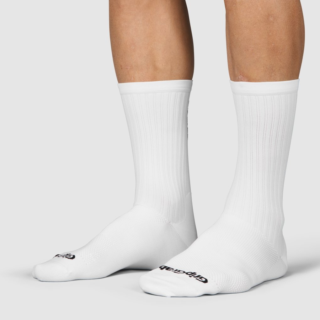 GripGrab PACR High Cut Socks - White