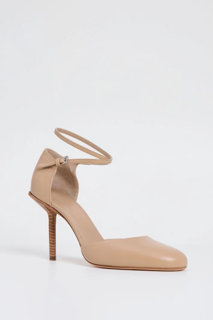 Leather Mary Janes - LIGHT BEIGE