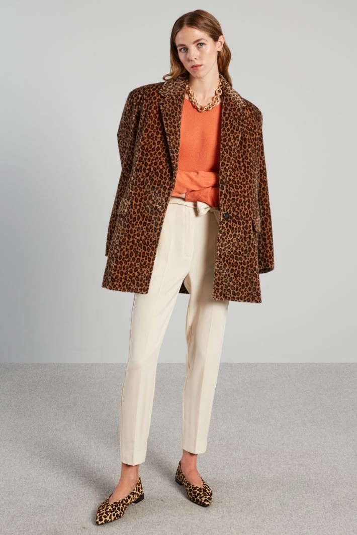 High-waisted trousers - IVORY