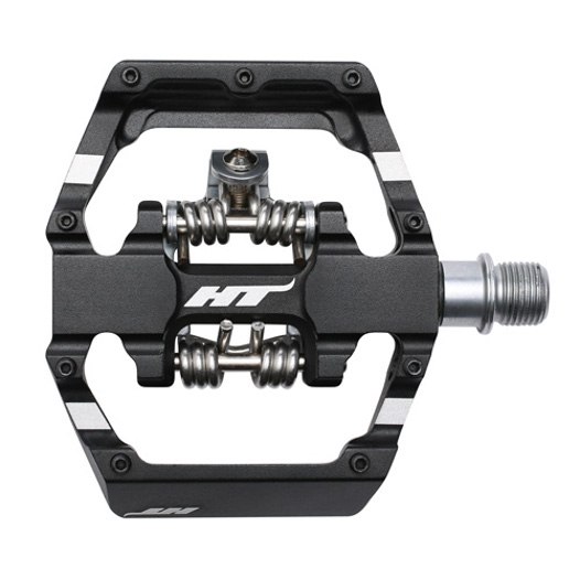 HT D1 DUO Clipless / Flat Pedals - black