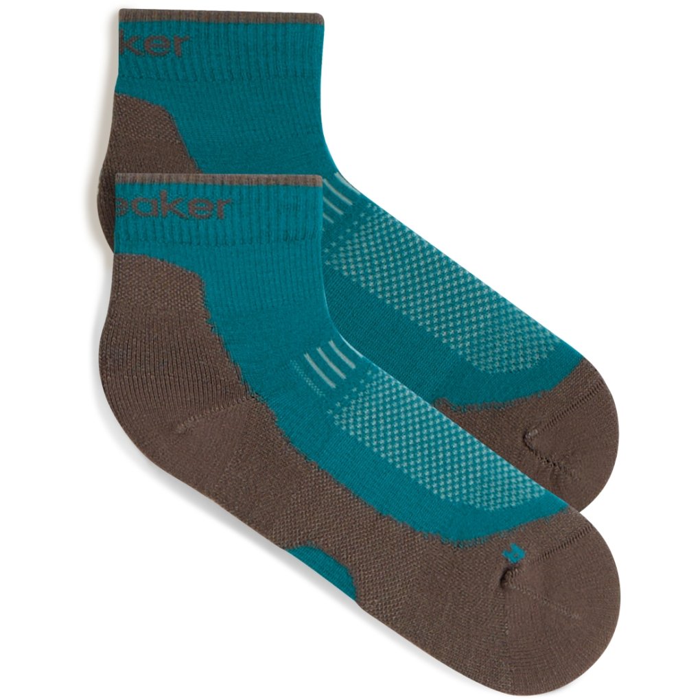 Icebreaker Merino Hike+ Light Mini Socks Women - Tidal Teal/Porcini