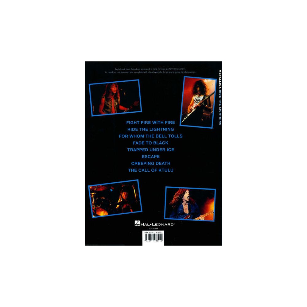 Music Sales Metallica Ride The Lightning – Thomann Ireland