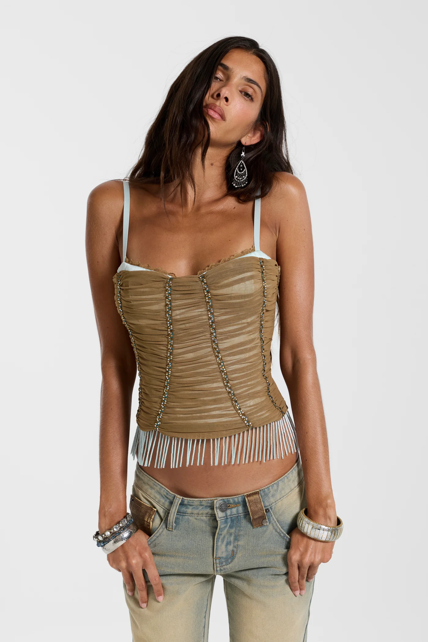 Cherrie Embellished Corset Top