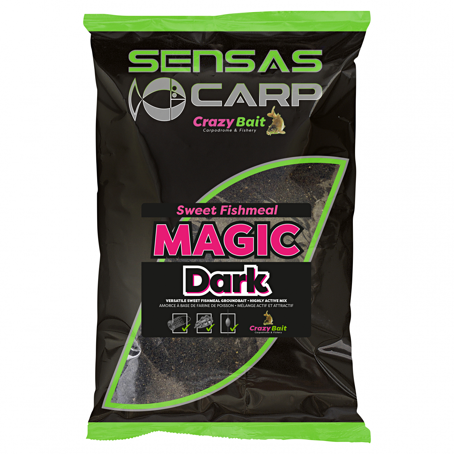 Sensas Groundbait Big Bait (sweet fishmeal magic dark