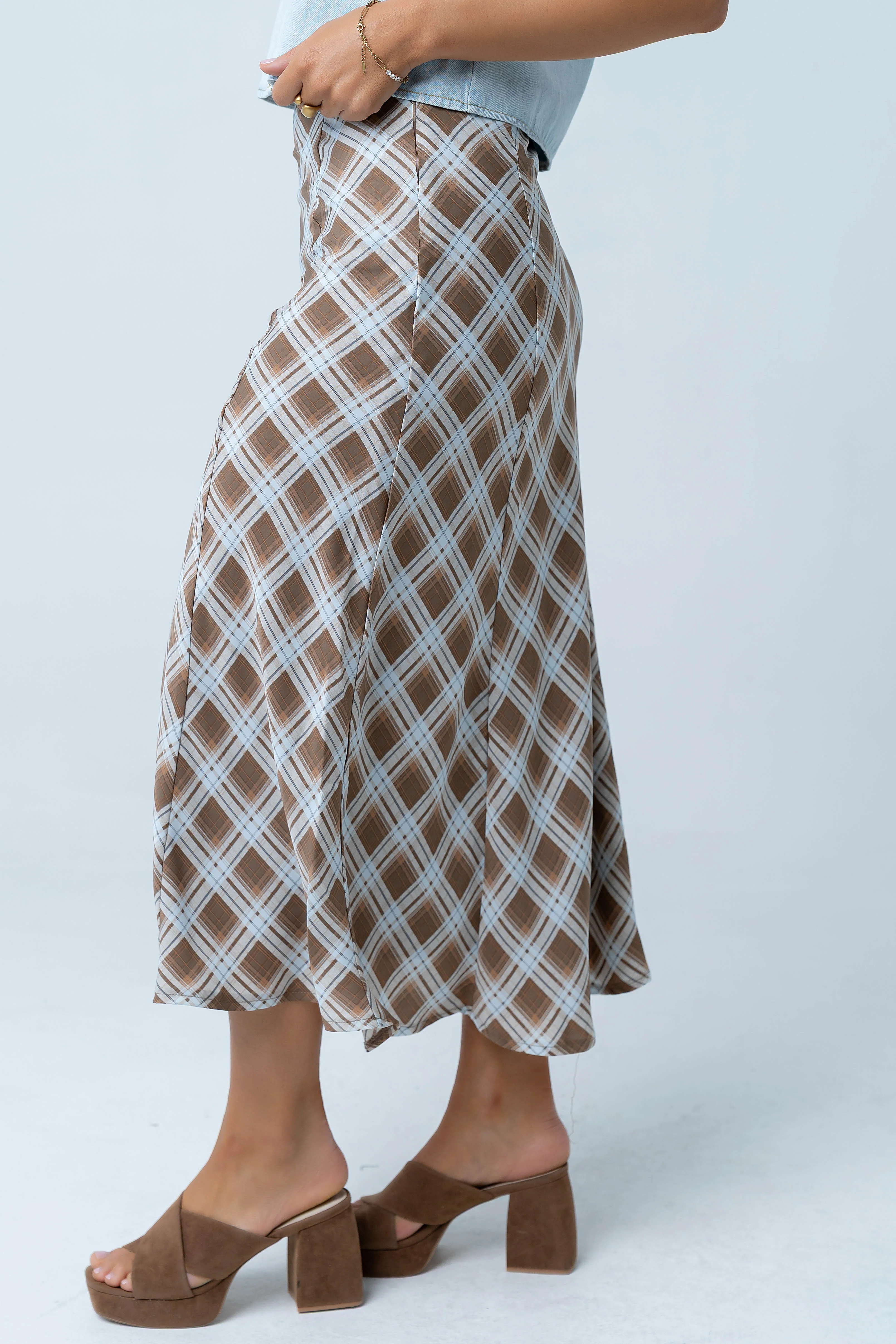 Zadie Plaid Maxi Skirt