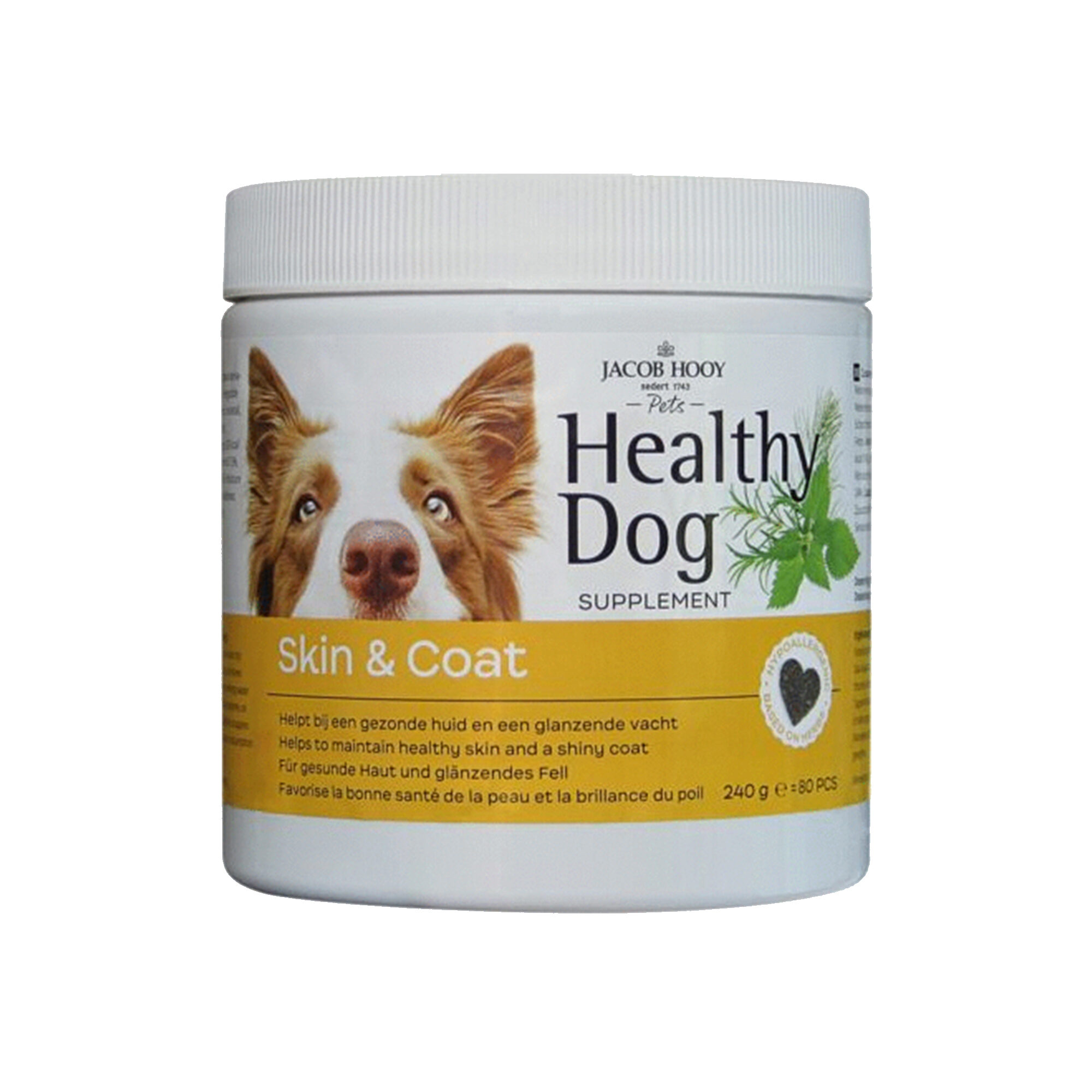Jacob Hooy Healthy Dog Skin & Coat - 80 pieces