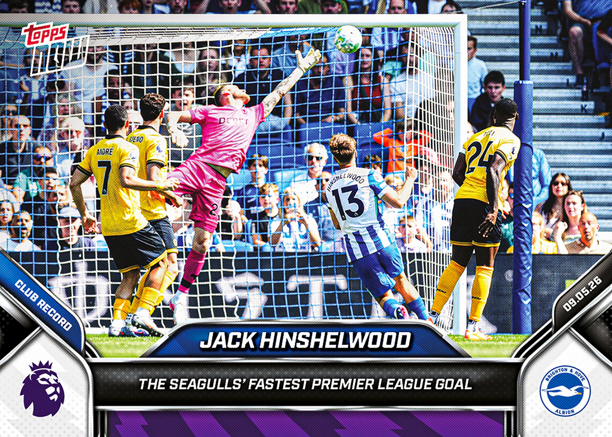 Jack Hinshelwood - 2025-26 Premier League Topps NOW® - Card 189 - PR: 142