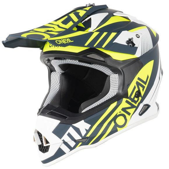 Casque cross O'Neal 2 SRS - SPYDE 2.0 - BLUE WHITE NEON YELLOW MATT 2022 - Bleu / JauneRef : OL1256