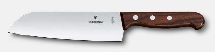 Wood Santoku Knife, 17 cm