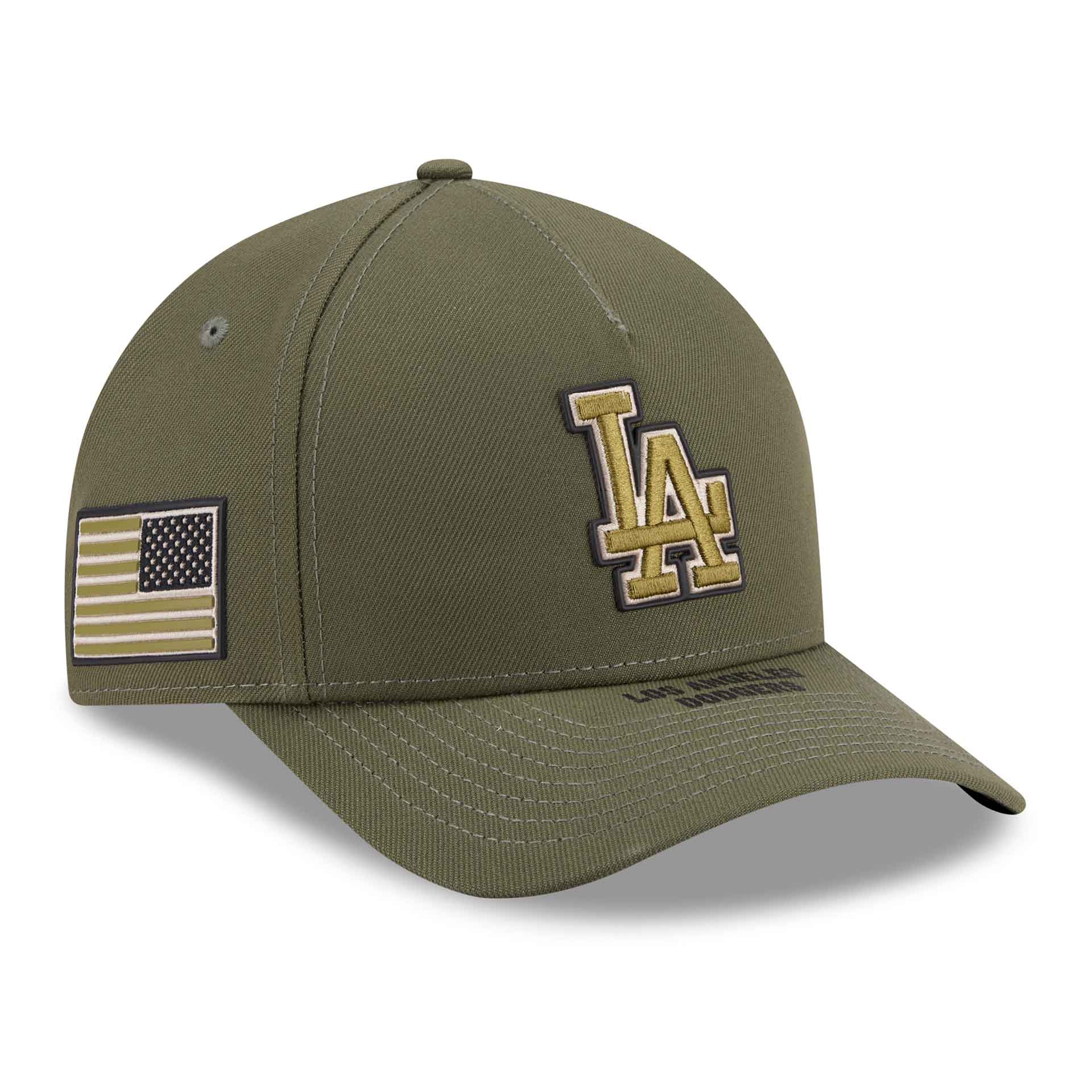 Los Angeles Dodgers 2026 MLB Armed Forces 9FORTY M-Crown A-Frame Adjustable Cap Olive